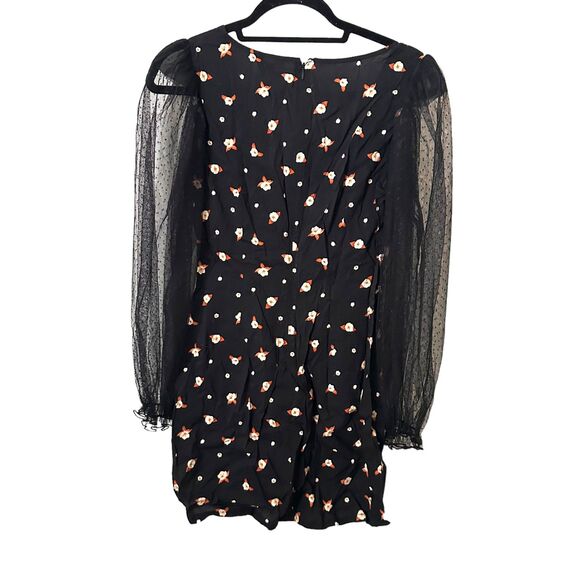 WEWOREWHAT Sadie Floral Mesh Sleeve Mini Dress‎ NWT Sz Small - Picture 4 of 7